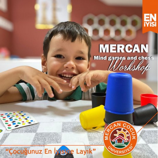 Akıl Oyunları ve Satranç Atölyesi (Mind Games and chess Workshop) Mercan Çocuk Üniversitesi Malatya Anaokulu Türkiye'nin en iyi anaokulu
